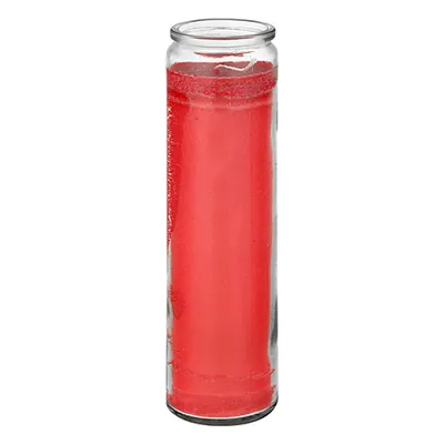 Veladora Roja Red Wax Glass Jar Candle 9 oz