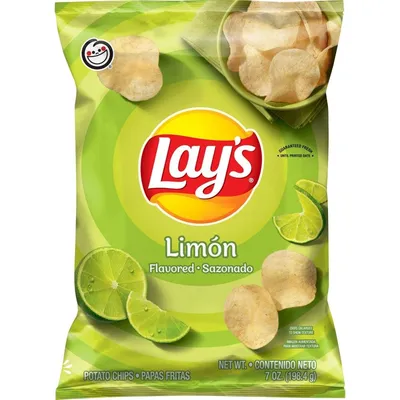 Lay's Limon Potato Chips 7oz Bag