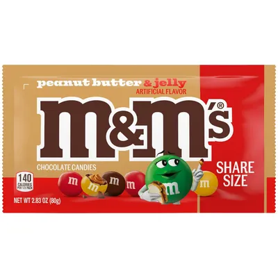 M&M's Peanut Butter & Jelly Share Size 2.83 oz Bag