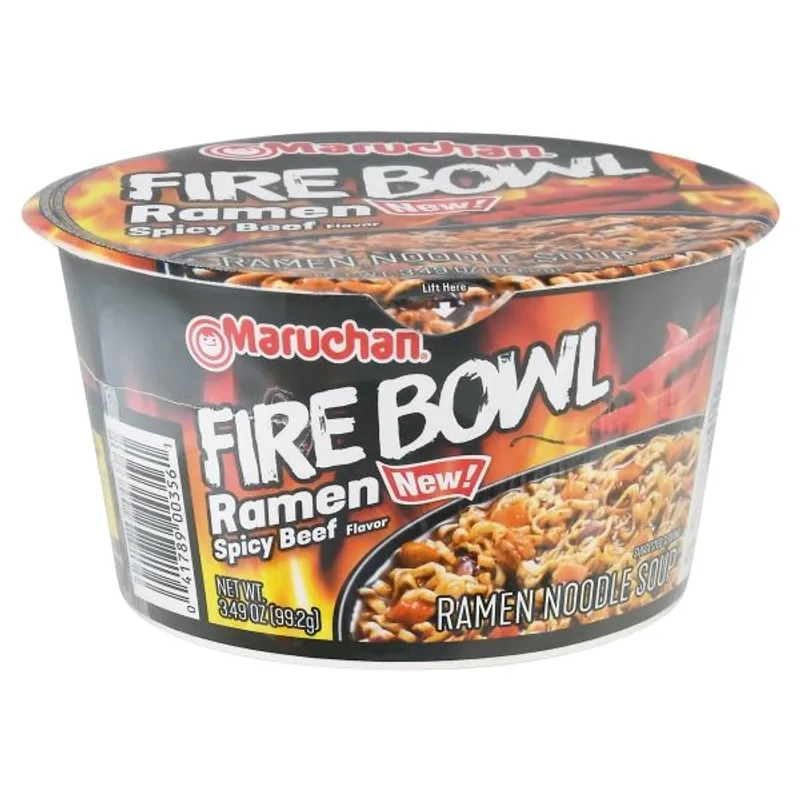Maruchan Fire Bowl Spicy Beef Flavor Ramen Noodles view 1