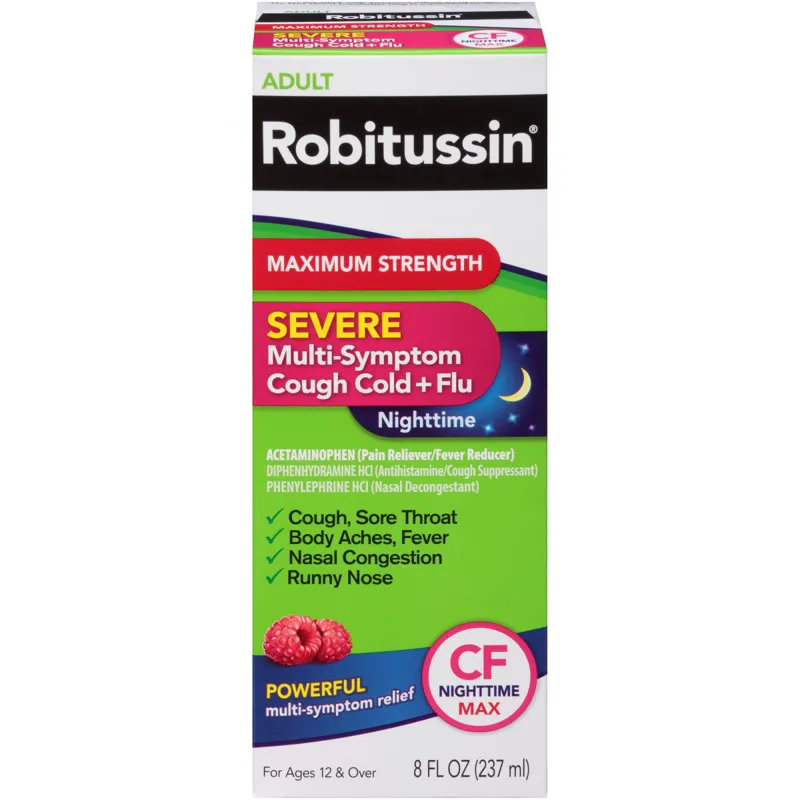 Robitussin CF Maximum Strength Cough & Chest Congestion Liquid view 1