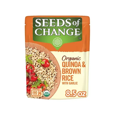 Seeds of Change Organic Quinoa & Brown Rice with Garlic 8.5 oz