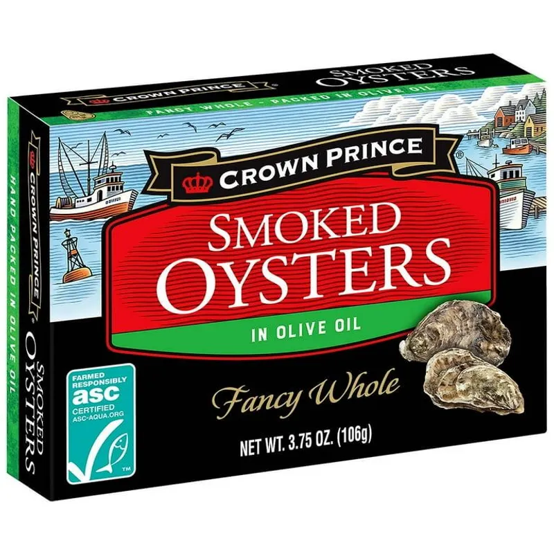 Crown Prince Smoked Oysters in Olive Oil view 1