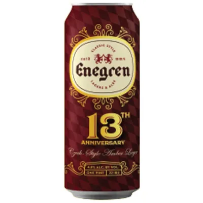 Enegren Brewing Company 13th Anniversary Czech-Style Amber Lager 4pk 16 oz cans