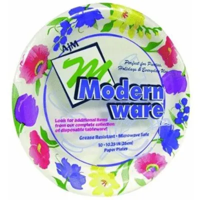 Modern Ware Paper Plates 10 count 10-inch 10inch