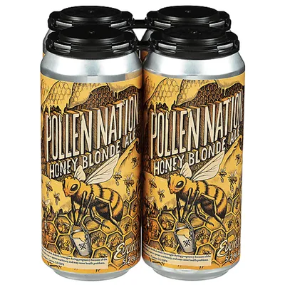 Evans Brewing Co. Pollen Nation Honey Blonde Ale 4 Pack 16 oz Cans