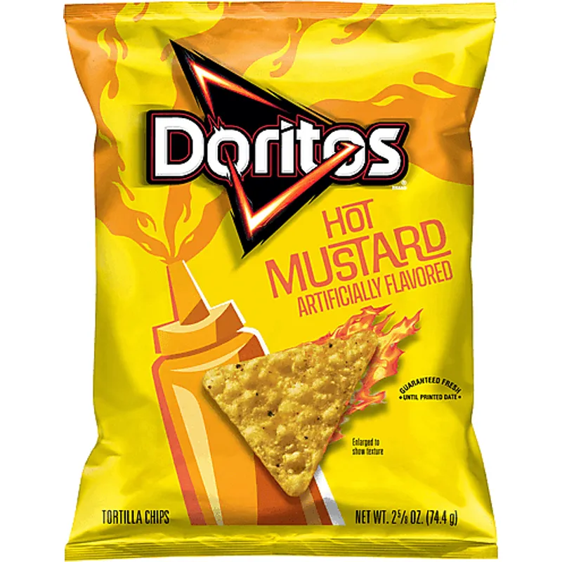 Doritos Hot Mustard Tortilla Chips view 1
