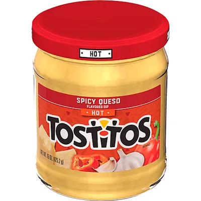 Tostitos Dip, Spicy Queso Flavored, Hot 15oz Jar
