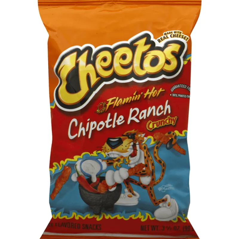 Cheetos Flamin' Hot Crunchy Cheese Snacks Chipotle Ranch view 1