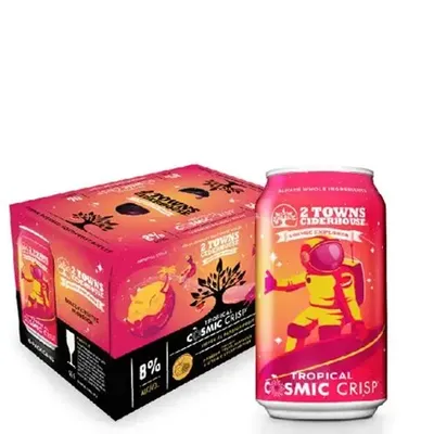 2 Towns Ciderhouse Tropical Cosmic Crisp Hard Cider 6 Pack 12 oz Cans