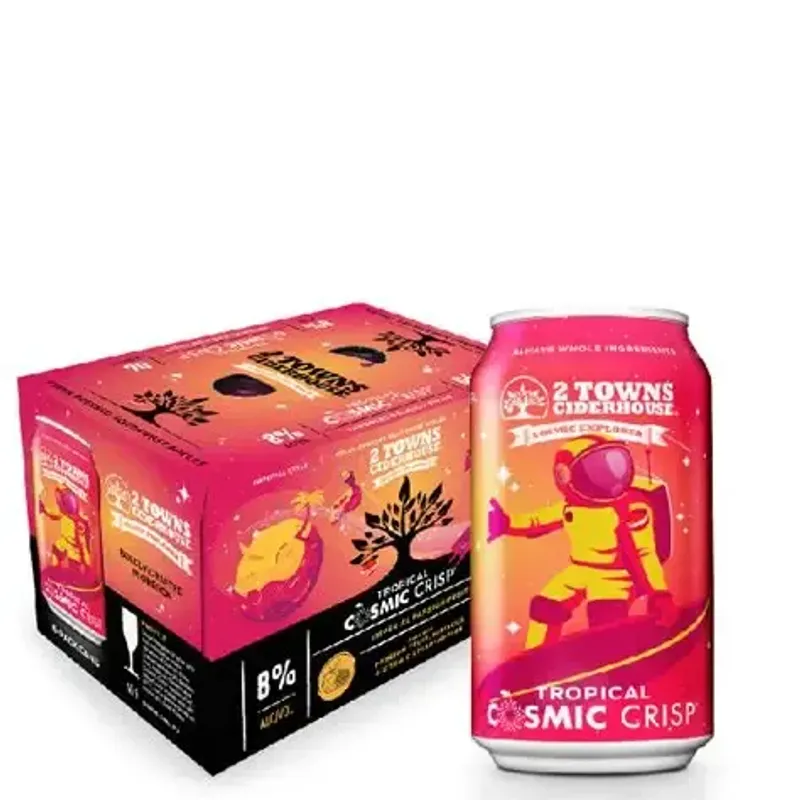 2 Towns Ciderhouse Tropical Cosmic Crisp Hard Cider view 1