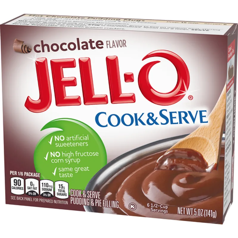 Jell-O Chocolate Flavor Cook & Serve Pudding & Pie Filling Mix view 1