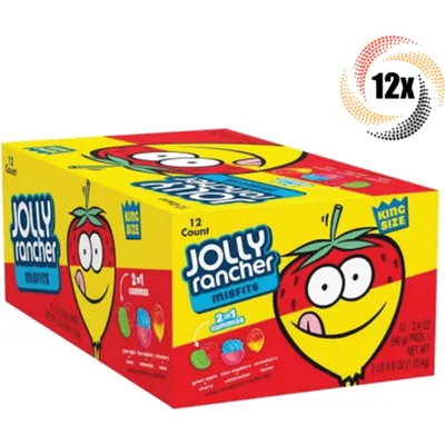 Jolly Rancher Misfits Assorted Fruit Gummi Candy 12x 3.4oz Counts