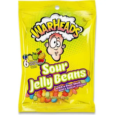 Warheads Sour Jelly Beans 5 oz Bag