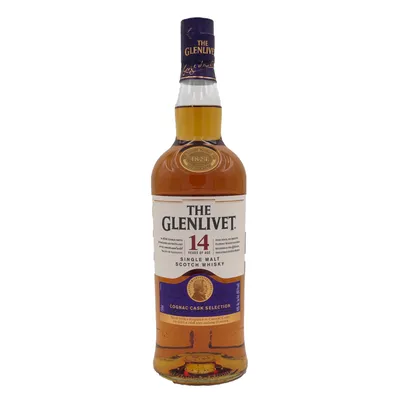 The Glenlivet 14 Year Old Cognac Cask Finish Single Malt Scotch Whisky 375 mL