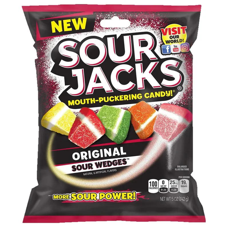 Sour Jacks Original Sour Wedges Candy Bag view 1