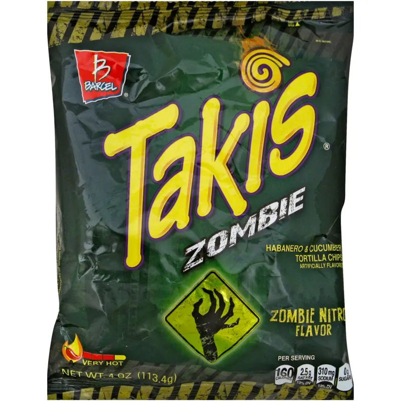 Barcel Takis Zombie Tortilla Chips Zombie Nitro Habanero & Cucumber Very Hot view 1