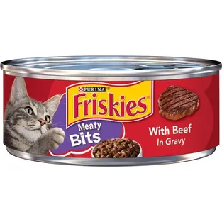 Friskies Meaty Bits With Beef In Gravy Wet Cat Food