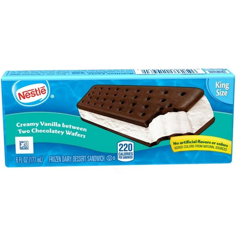 Nestle Vanilla Ice Cream Sandwich view 1