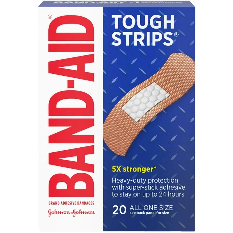 Band-Aid Tough Strips Adhesive Bandages Box view 1