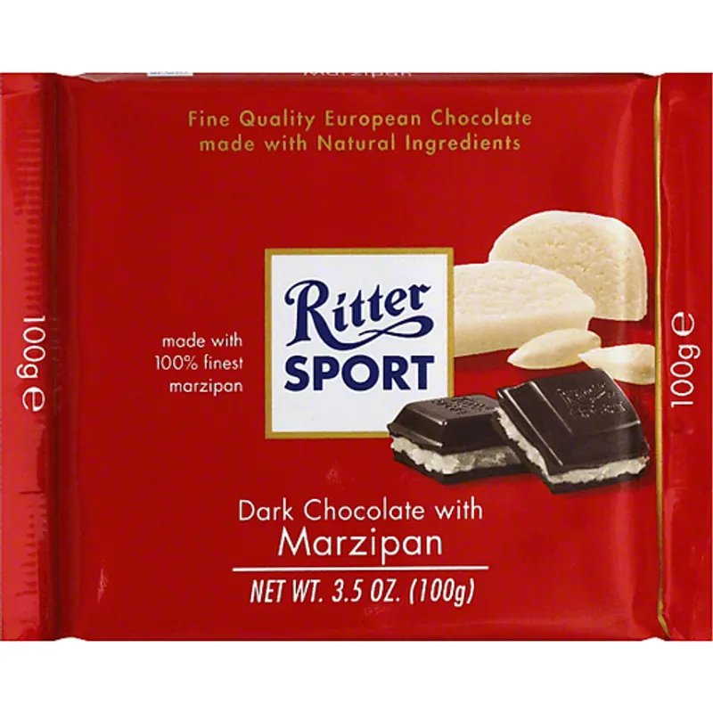 Ritter Sport Marzipan Chocolate Bar view 1