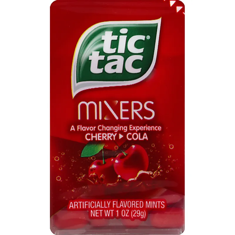 Tic Tac Mixers Artificially Flavored Mints Cherry - Cola Box view 1
