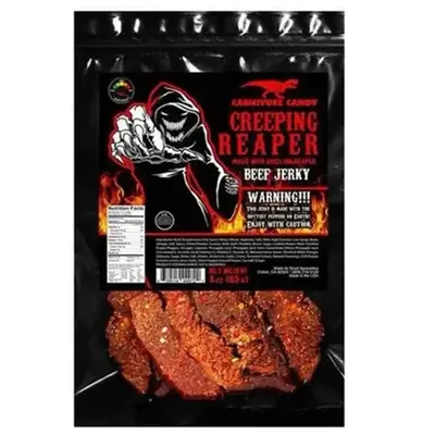 Carnivore Candy Creeping Reaper Beef Jerky 3 oz Bag