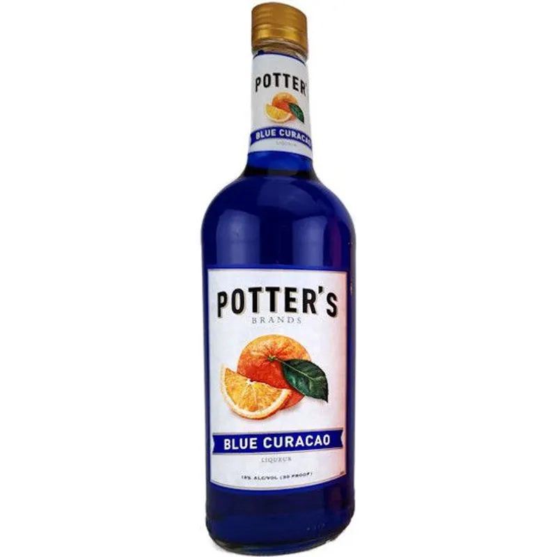 Potters Blue Curacao Liqueur view 1