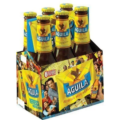 Aguila Cerveza Lager 6 Pack 12oz bottle