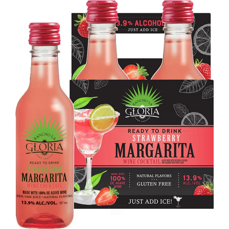 Rancho La Gloria Strawberry Margarita Moscato Wine Cocktail view 1