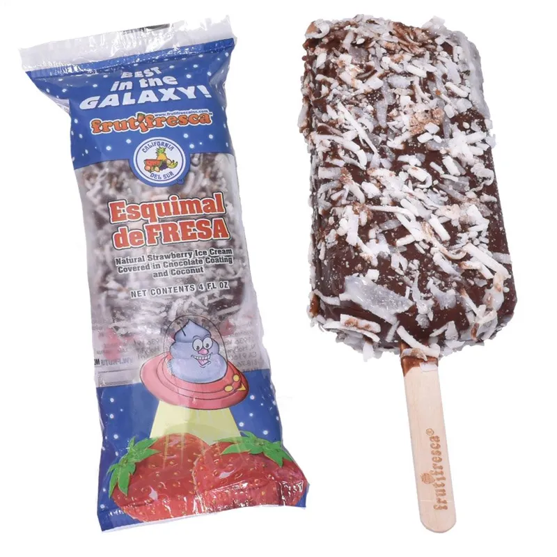 Fruti Fresca Esquimal de Fresa Strawberry Ice Cream Bar view 1