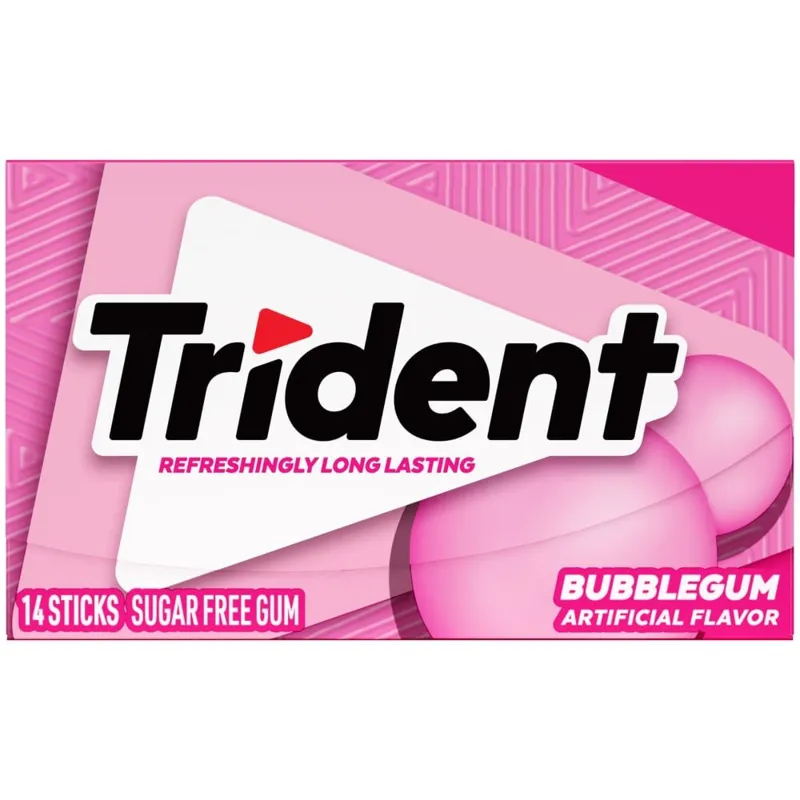 Trident Bubblegum Sugar-Free Gum view 1