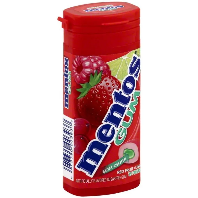 Mentos Sugarfree Gum Red Fruit Lime view 1