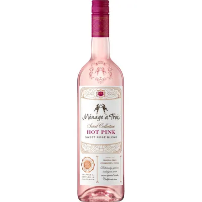 Menage a Trois Hot Pink Rose Wine 750ml Bottle