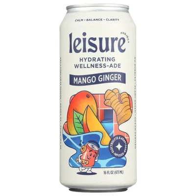 Leisure Hydration Tropical Mango Electrolyte Refresher 16 oz Can