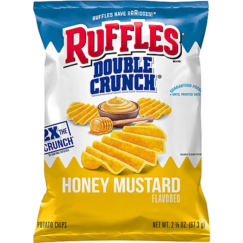Ruffles Honey Mustard Flavored Double Crunch Potato Chips view 1