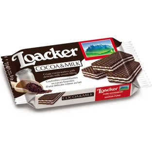 Loacker Crispy Wafers Cocoa & Milk