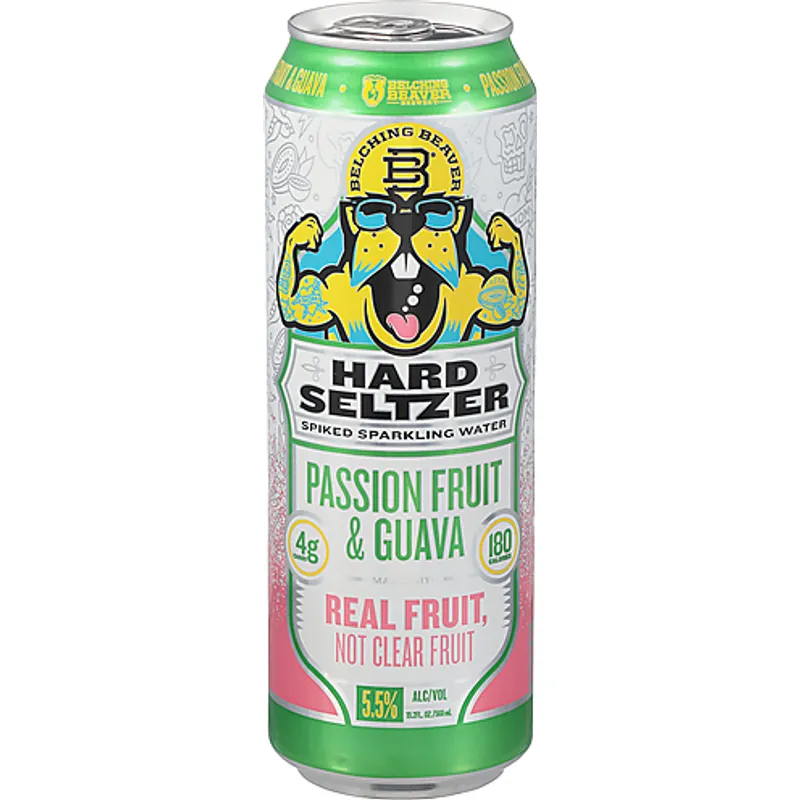 Belching Beaver Passionfruit & Guava Hard Seltzer view 1