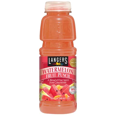 Langers Watermelon Fruit Punch 15.2 oz Bottle