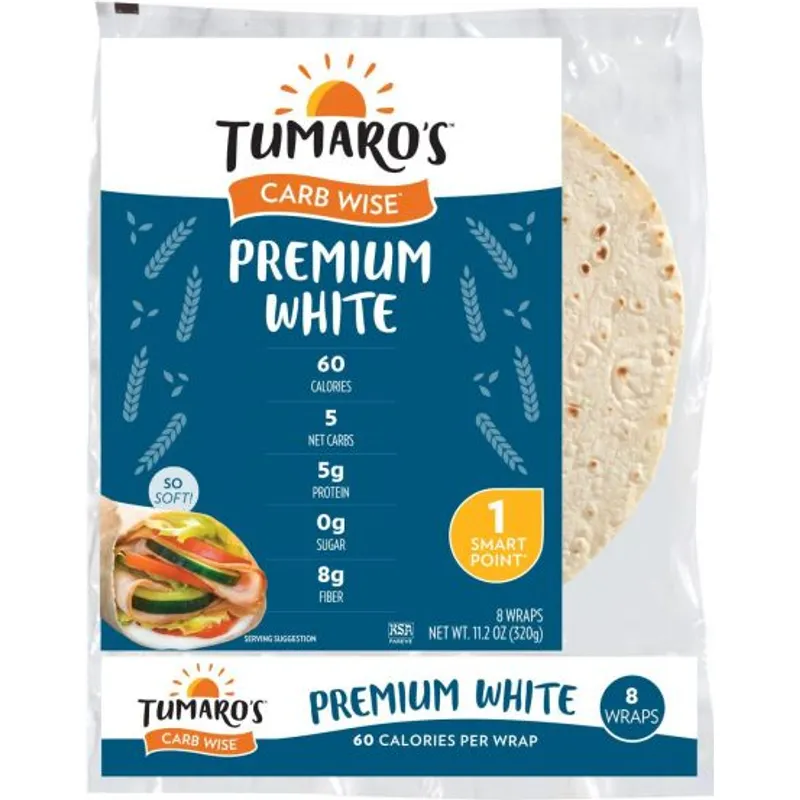 Tumaros Carb Wise Premium White Wraps Bag view 1