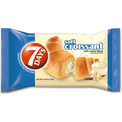 7 Days Soft Croissant With Vanilla Filling 2.65oz Count