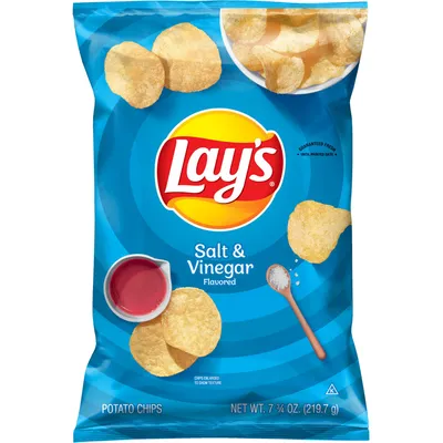 Lay's Salt & Vinegar Flavored Potato Chips - 7.75oz Bag