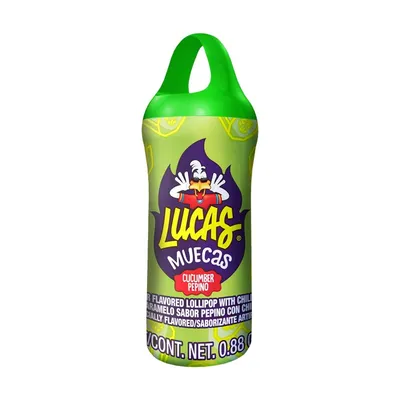 Lucas Muecas Cucumber Flavored Lollipop 0.88 oz Bag