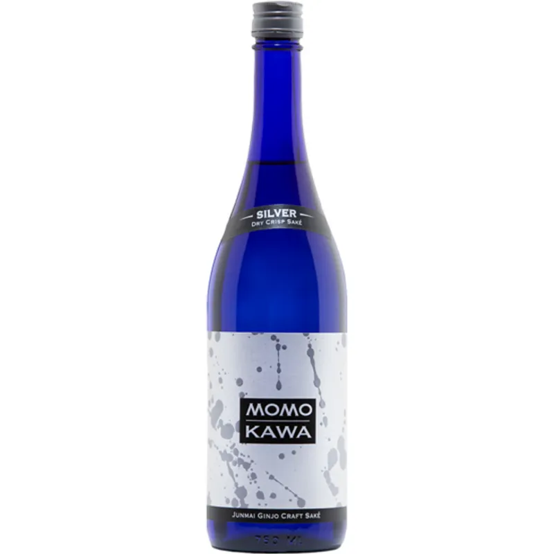 Momokawa Silver Junmai Gingo Sake Rice Wine view 1