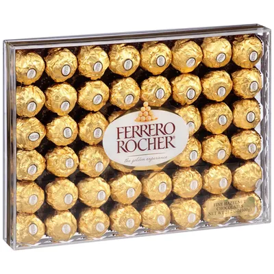Ferrero Rocher Hazelnut Chocolates 48 Count 21.2 oz Box