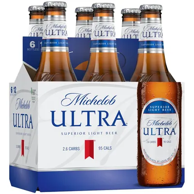 Michelob Ultra Zero Non-Alcoholic 6 Pack 12 oz Bottles