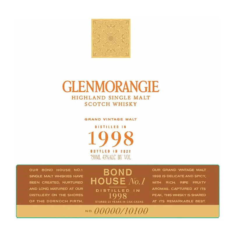 Glenmorangie Grand Vintage Single Malt 1998 view 1