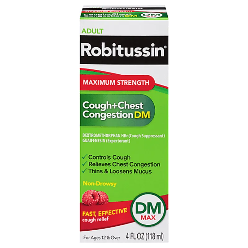 Robitussin Maximum Strength Cough + Chest Congestion DM view 1