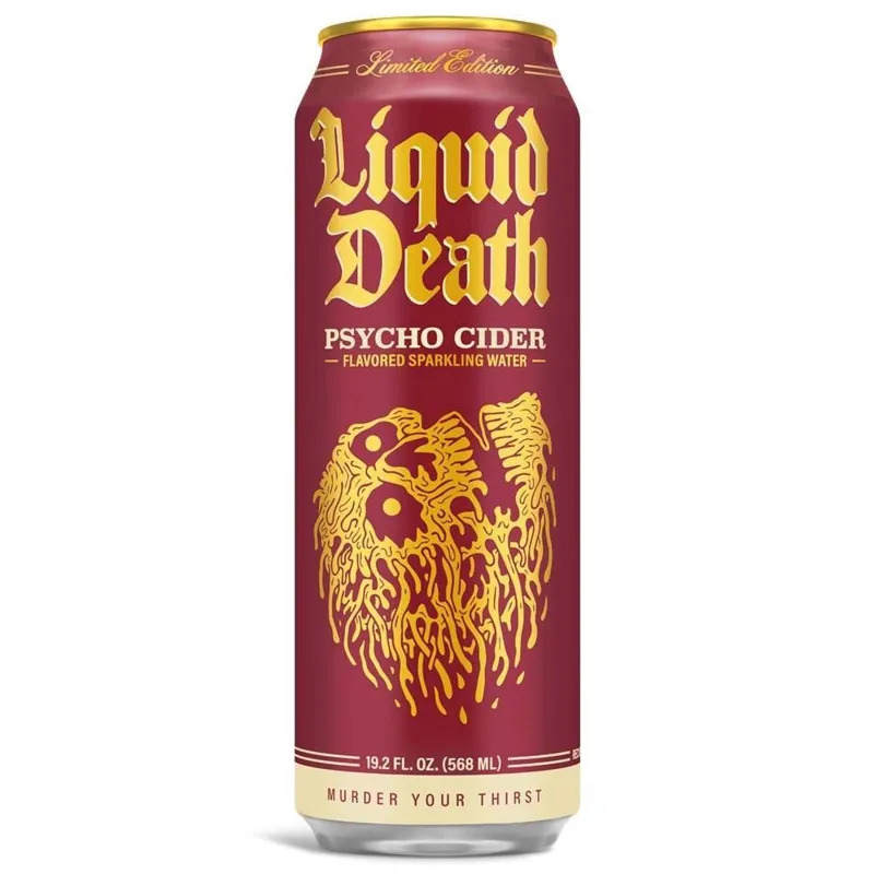 Liquid Death Psycho Cider Flavored Sparkling Water view 1
