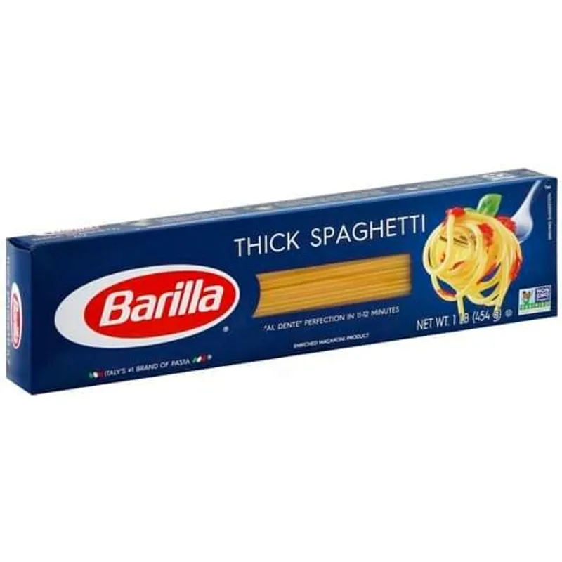 Barilla Thick Spaghetti Box view 1